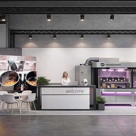 Blick auf den Stand von TransGourmet
