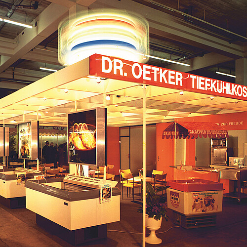 Dr. Oetker's booth in 1971.