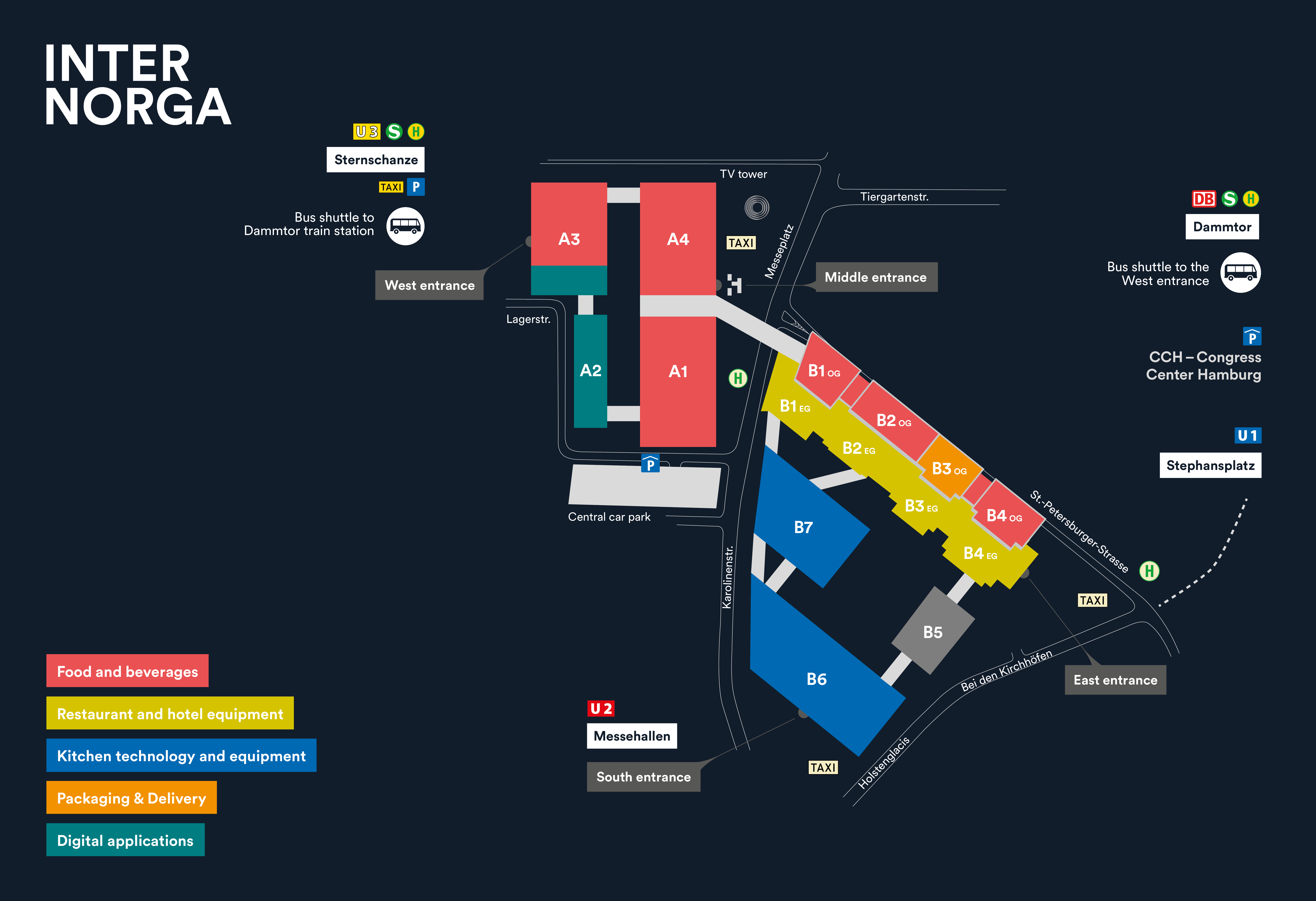 INTERNORGA area plan
