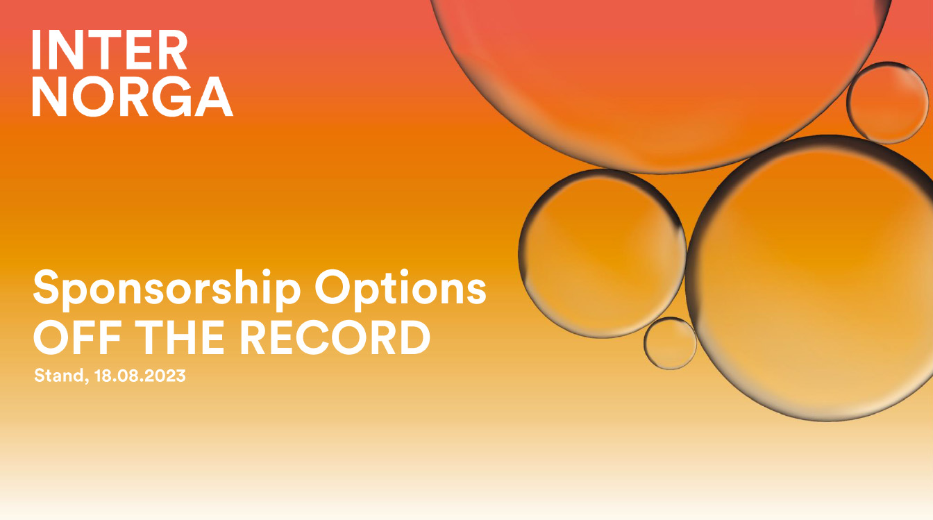 Internorga Sponsorship Options OFF THE RECORD